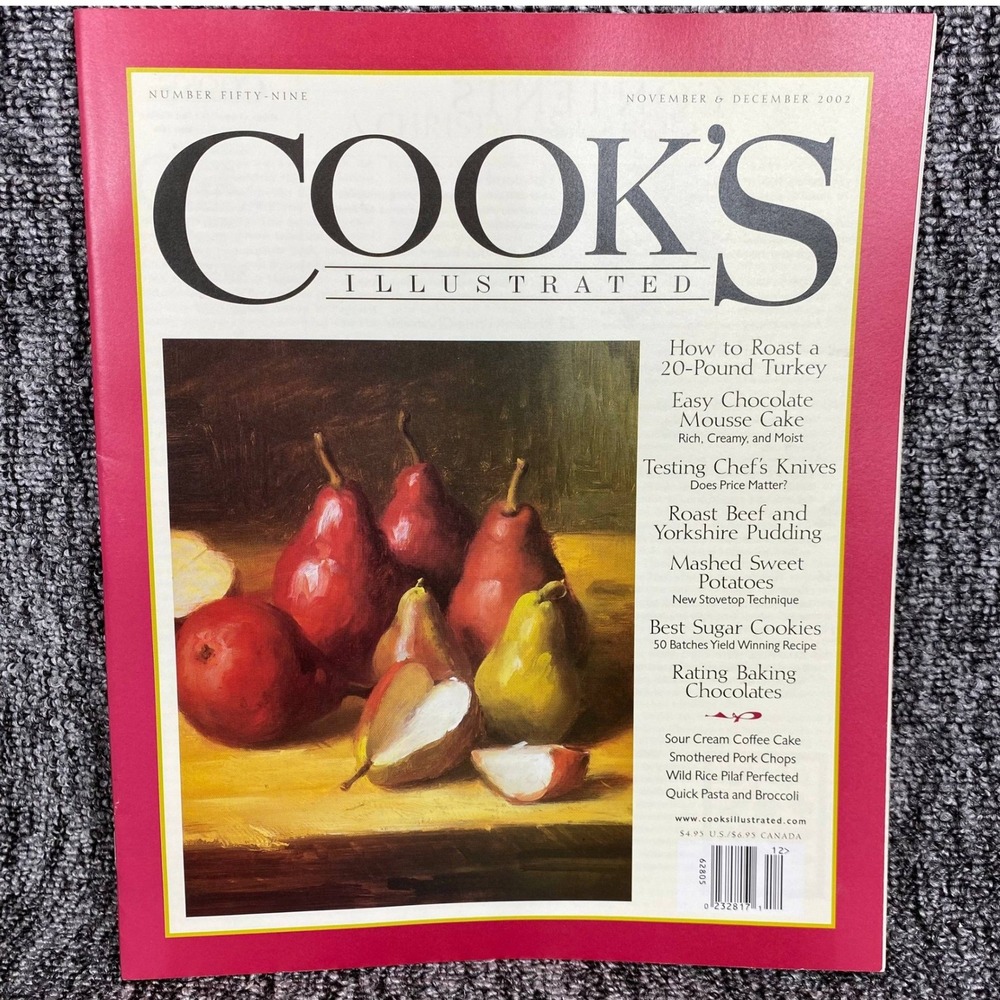 Vintage Cooks Illustrated Magazine Nov Dec 2002 Number 59 Recipes Christmas